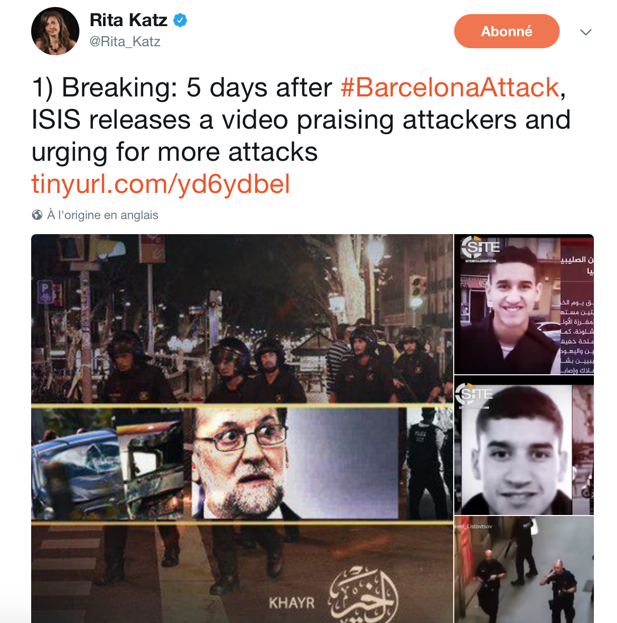 Catalogne : la vidéo de Daech ne comporte aucune preuve de son implication